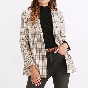 Madewell Dorset Blazer in Albermarle Plaid Size Large